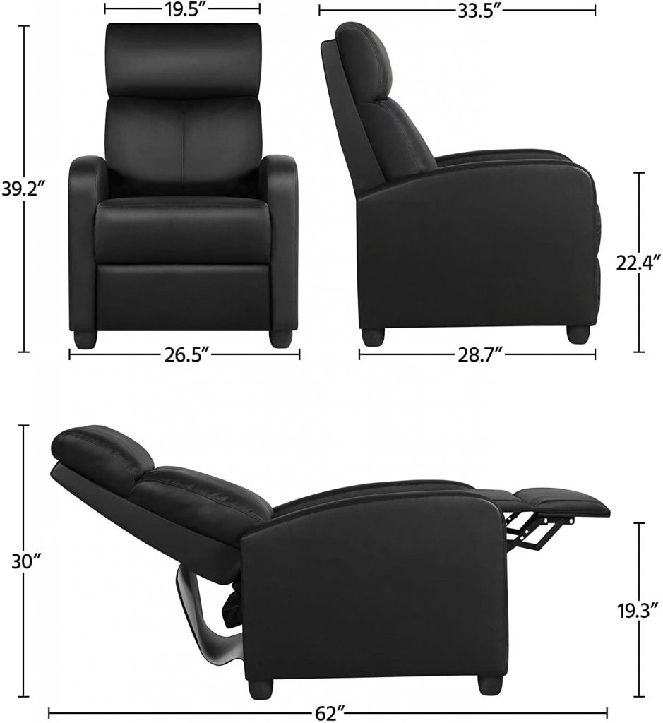 black recliner armchair