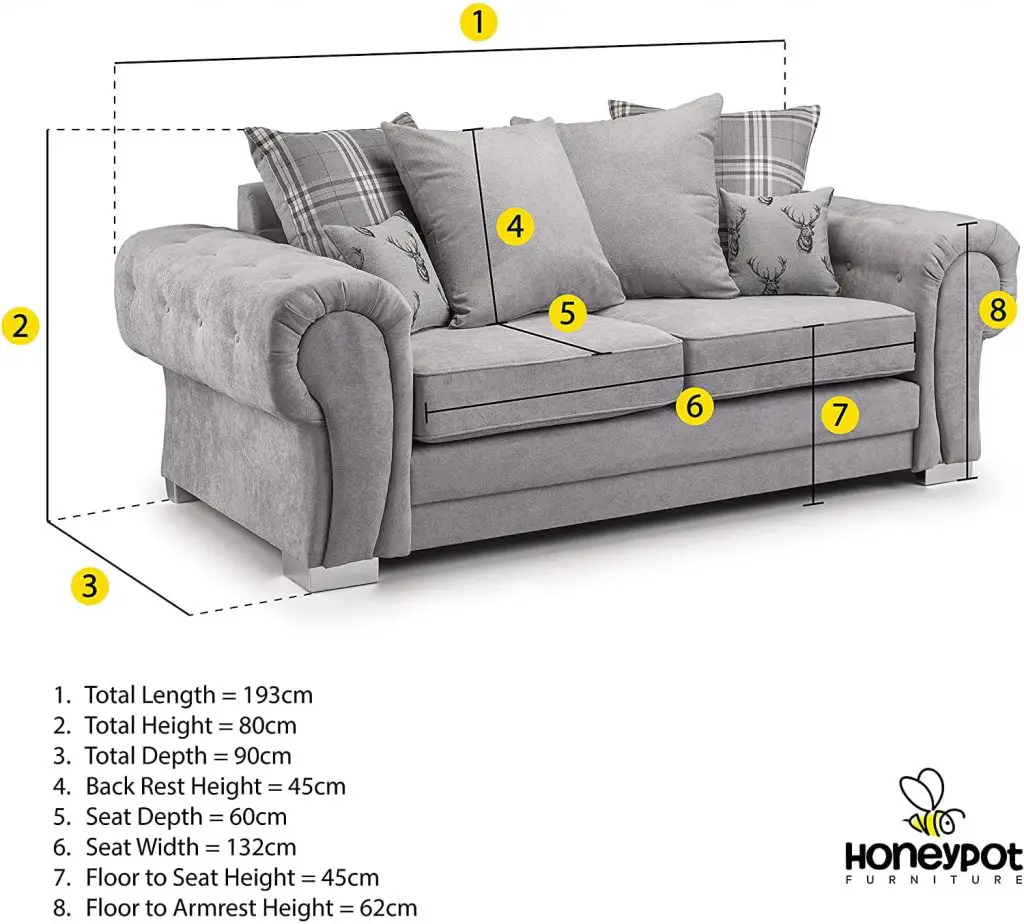 gray 3 seater sofa