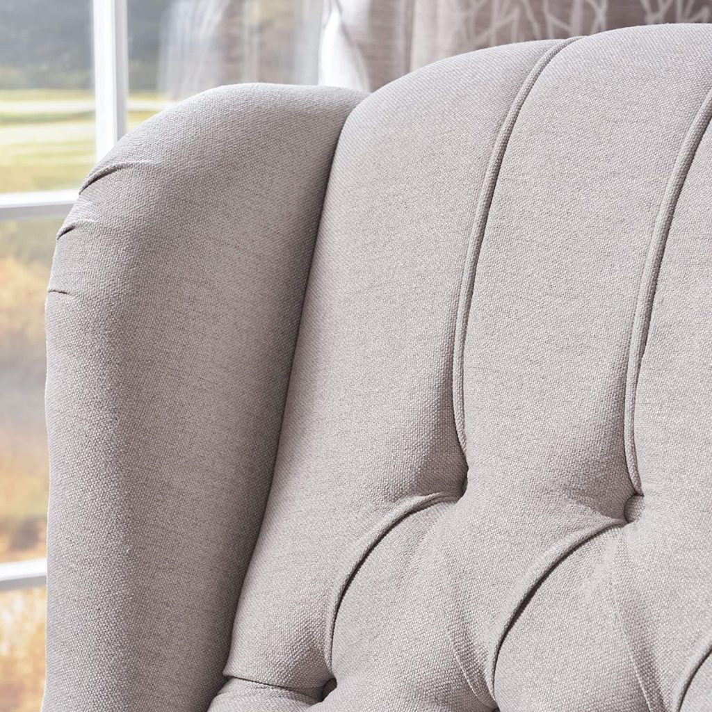 gray fabric recliner chair