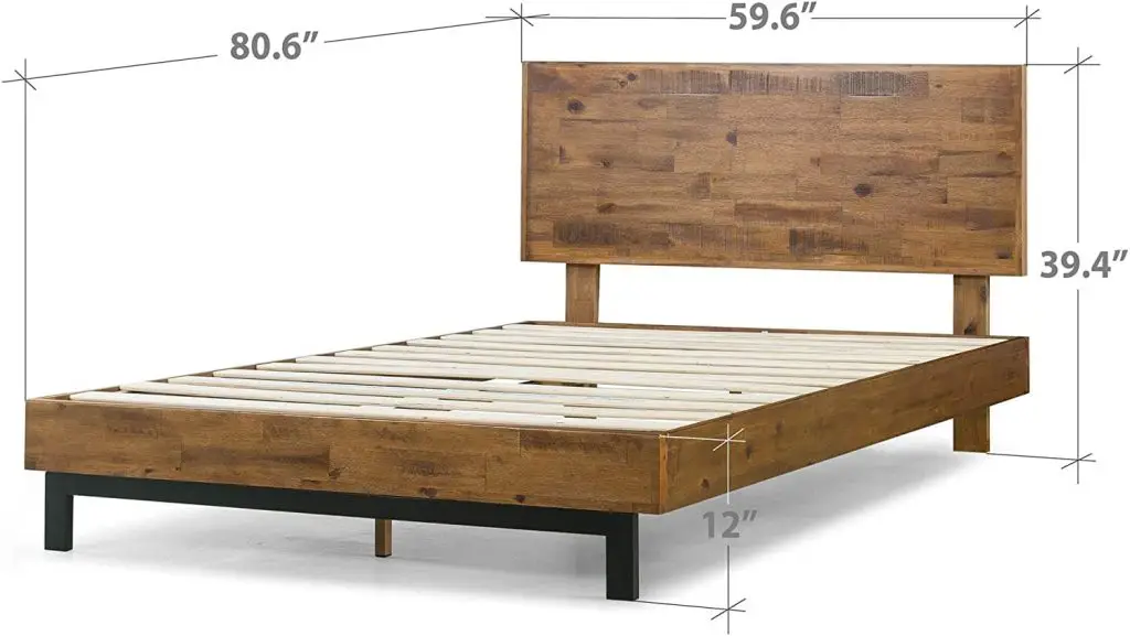 knotty pine platform bed