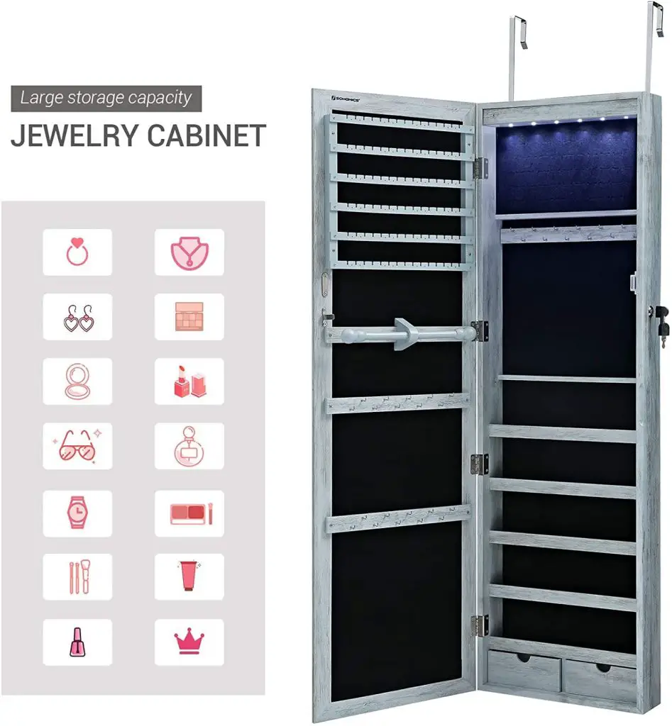 lockable jewellery armoire
