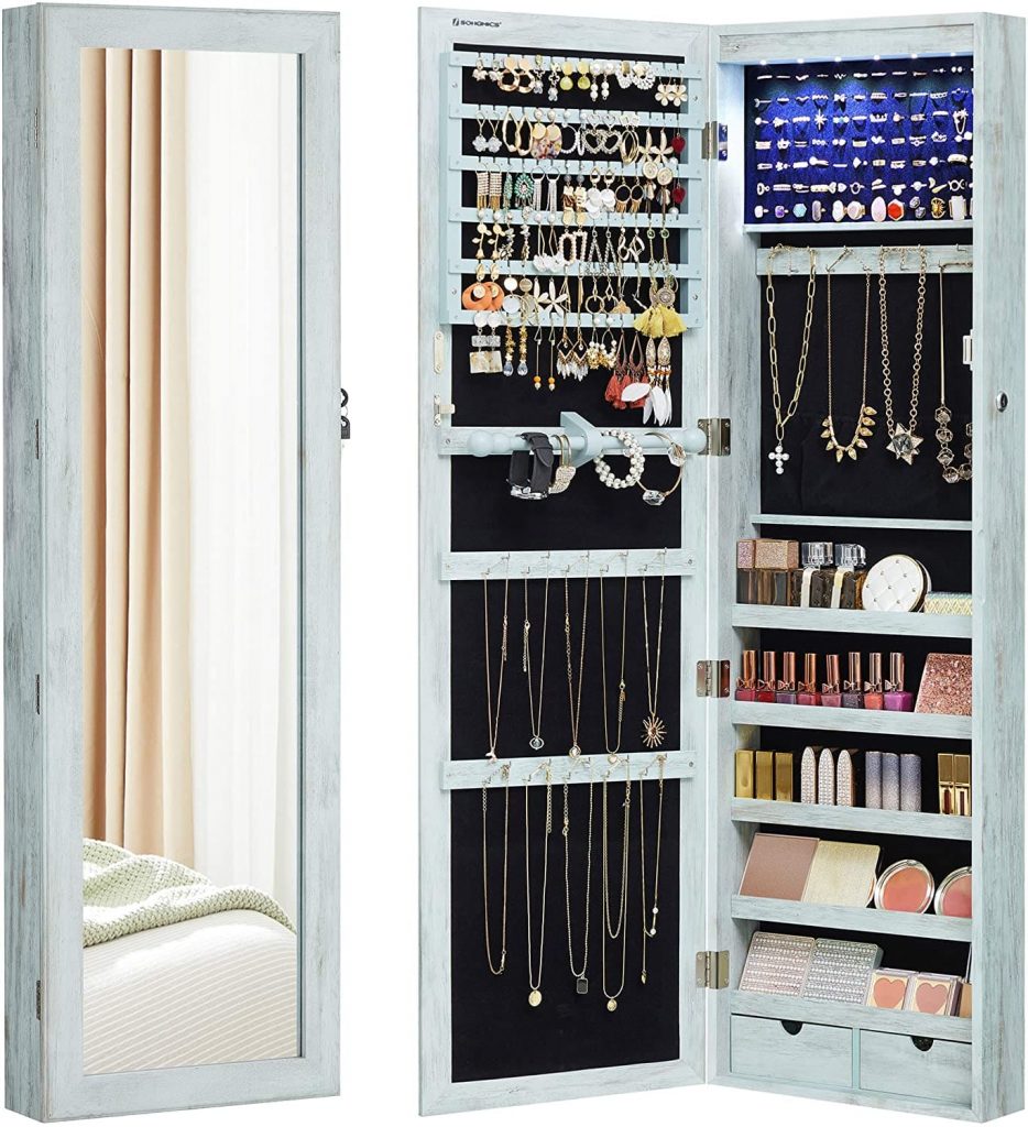 mirror jewellery cabinet