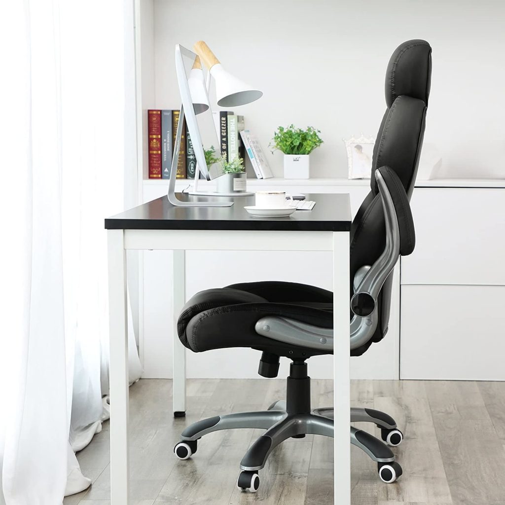 songmics office computer desk chair with adjustable armrest