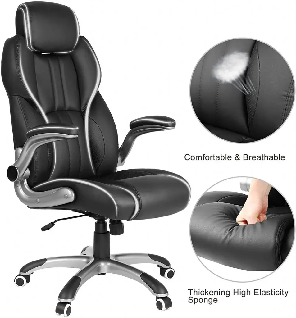 songmics swivel office chair
