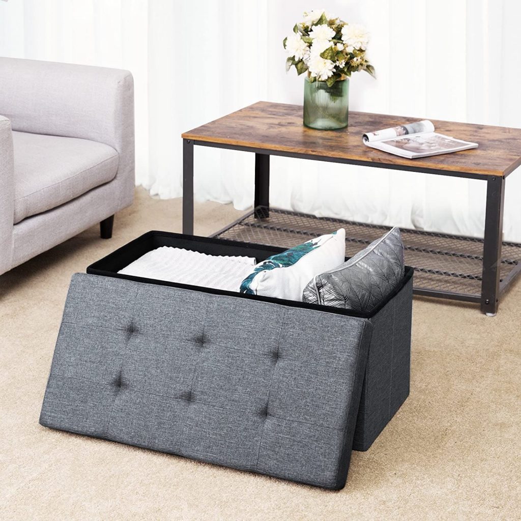 tufted fabric ottoman coffee table