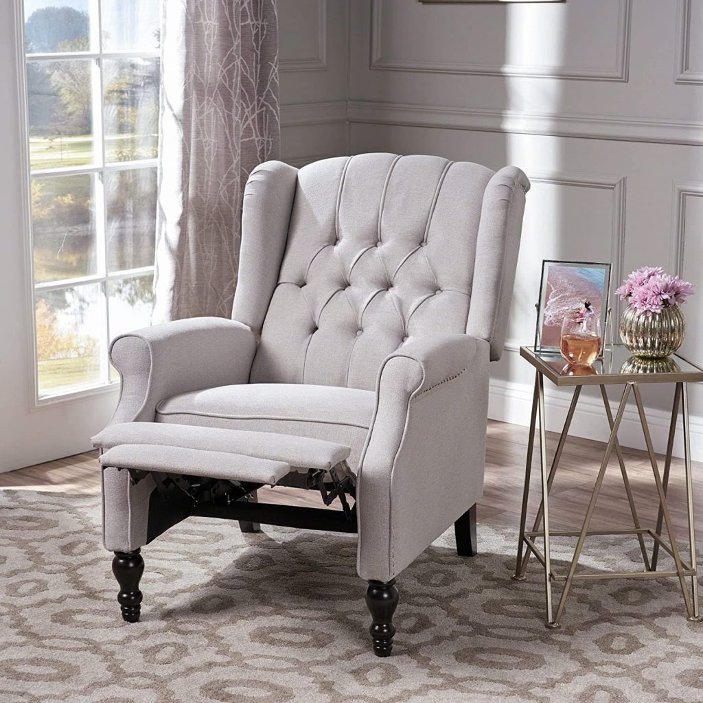 tufted fabric recliner