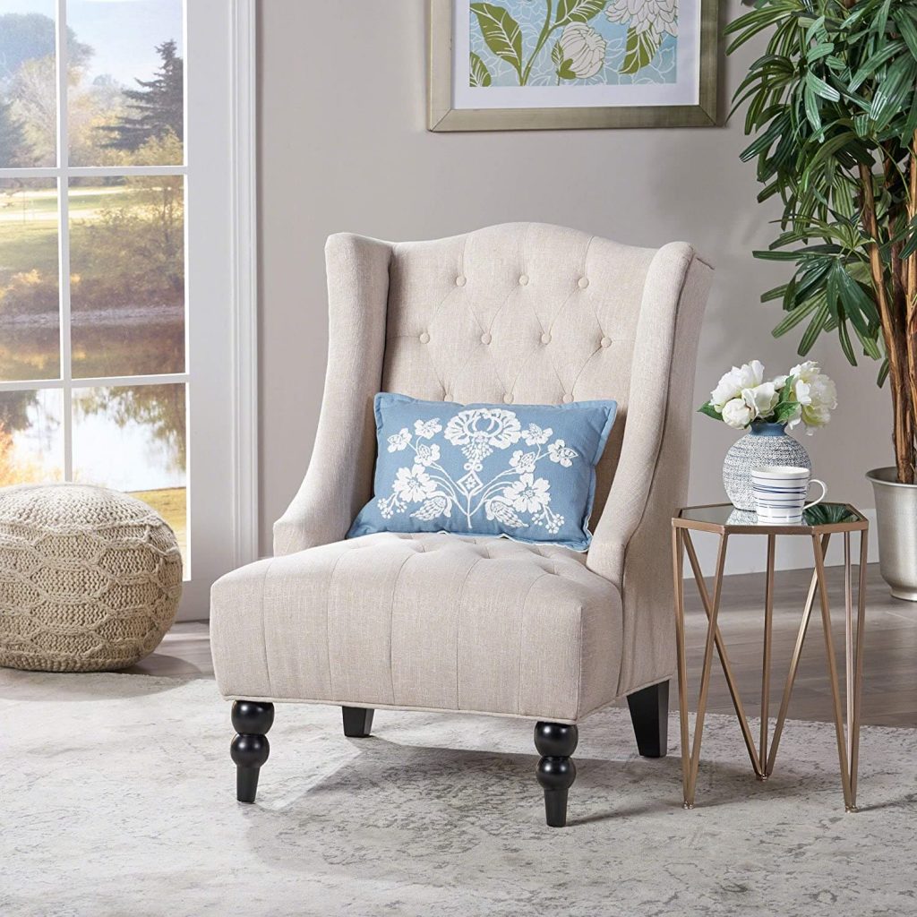 wingback accent club chair