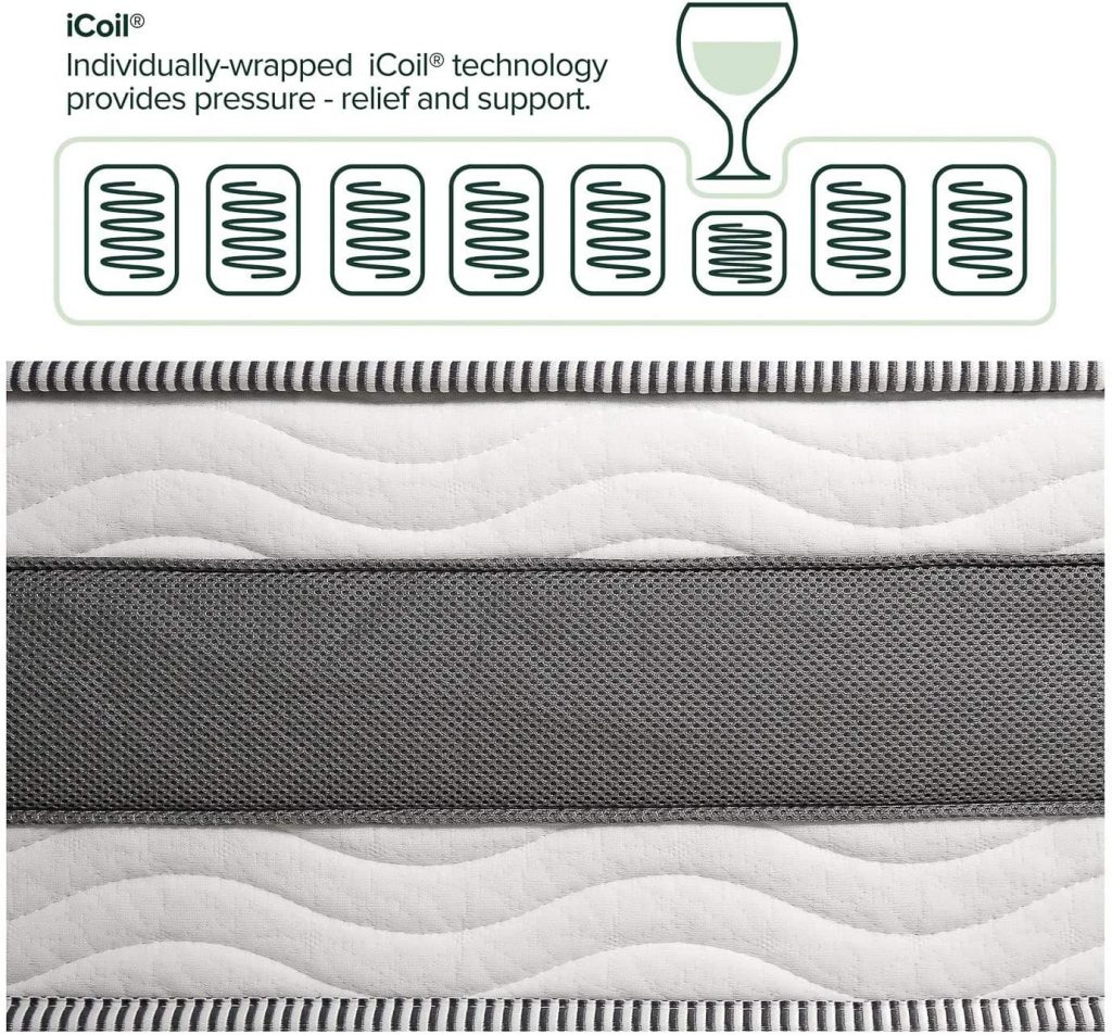 zinus gel-infused green tea memory foam mattress