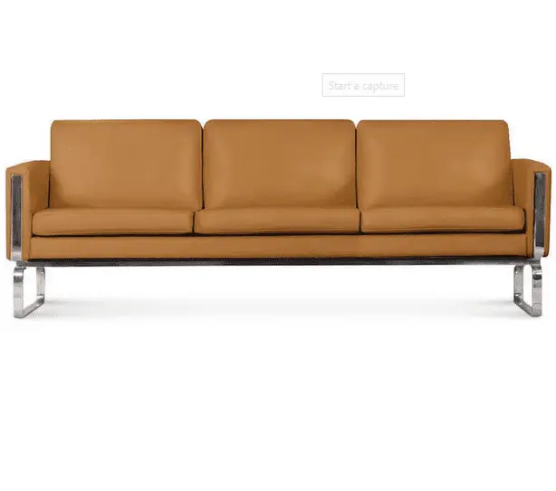 beige leather sofa