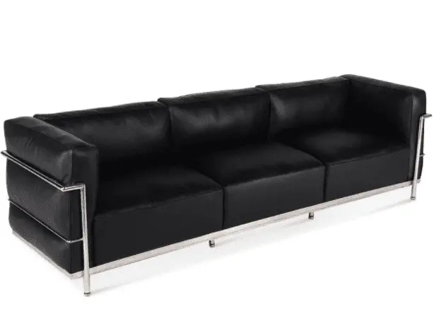black leather 3 seater sofa