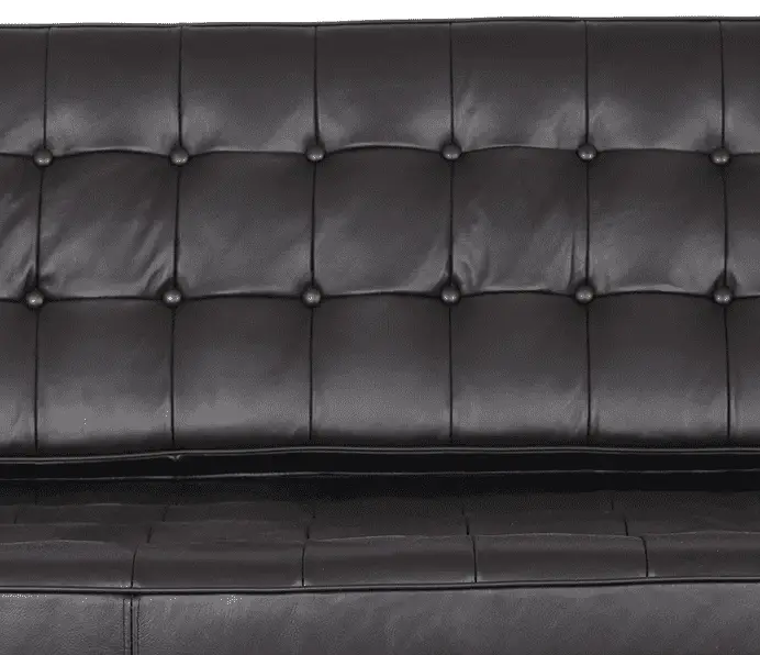 black leather tufted sectional sofa