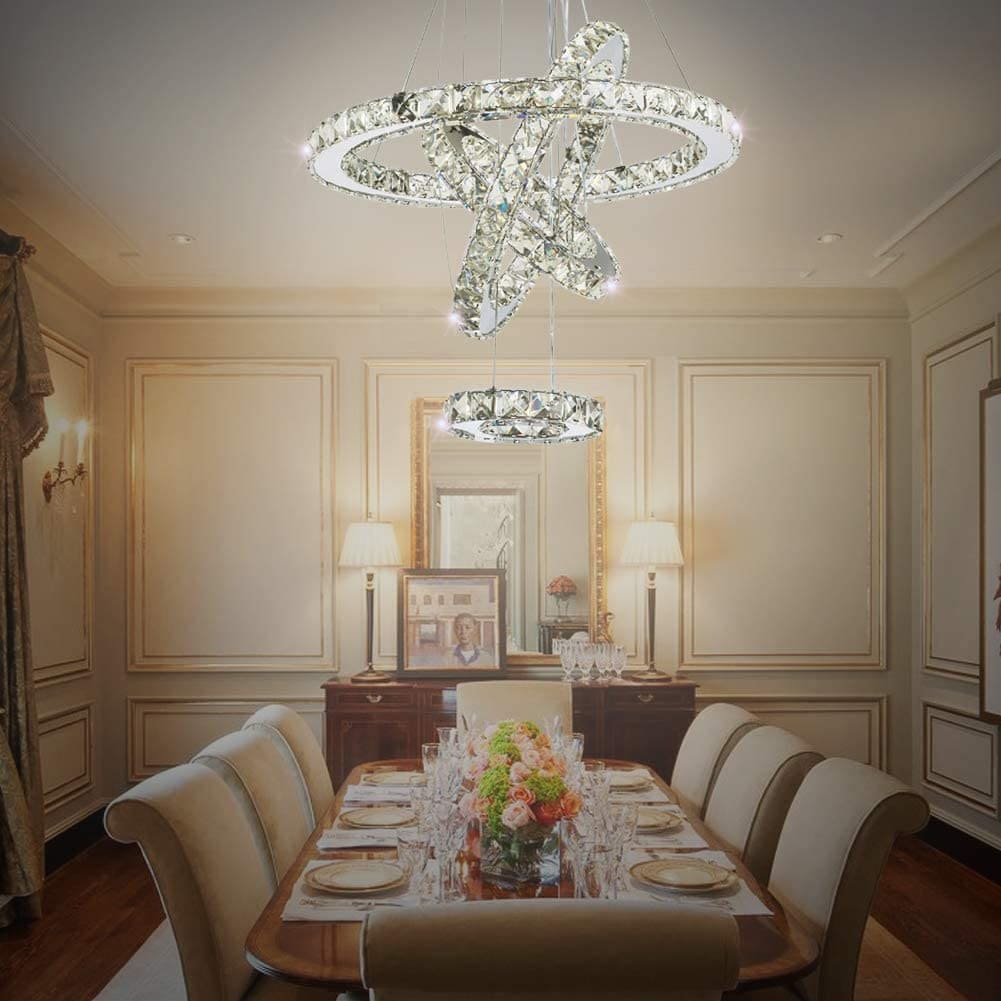 chandelier with hanging crystals