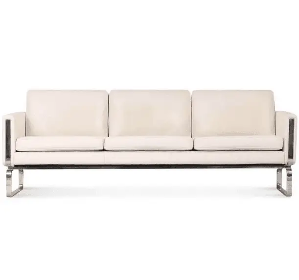cream leather sofa