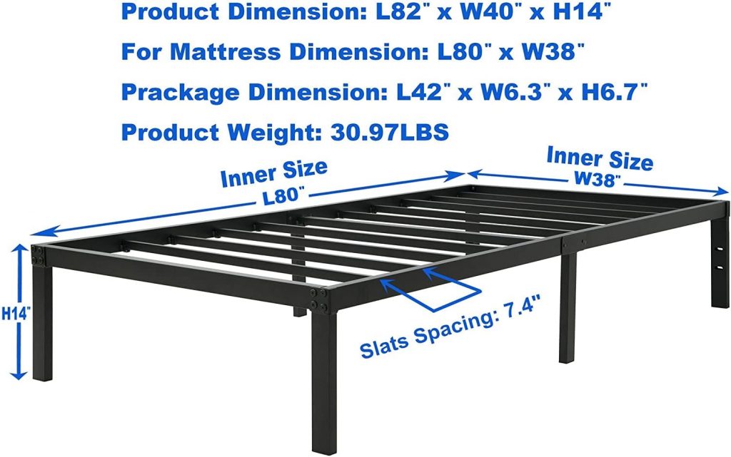 modern metal platform bed