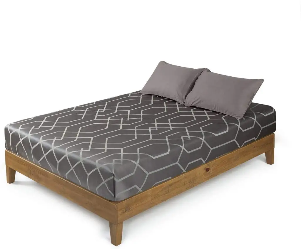 zinus deluxe wood platform bed
