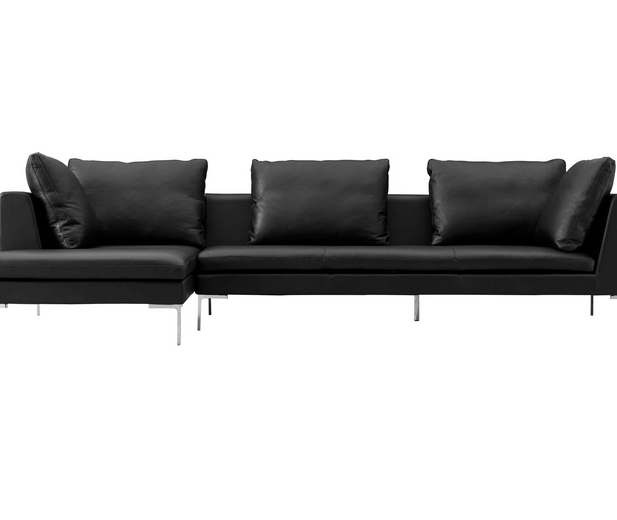 charles sofa - black sectional sofa