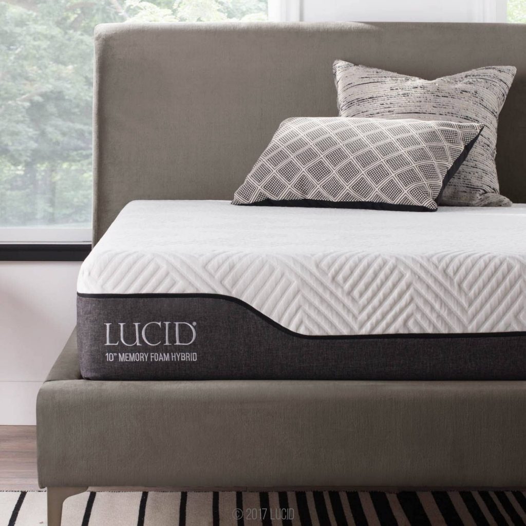 lucid 10 inch queen hybrid mattress