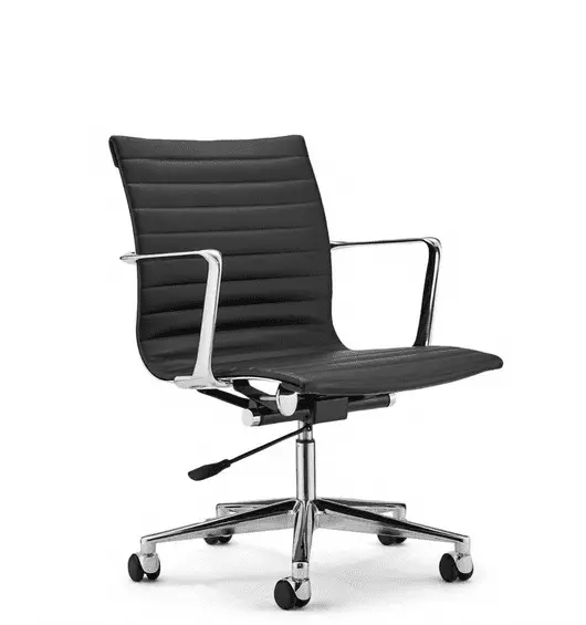 black leather office chair