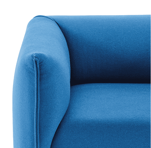 blue armchair