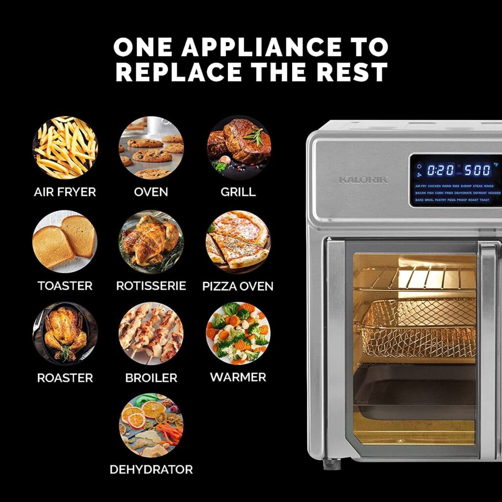 kalorik 26-qt. digital maxx air fryer toaster oven