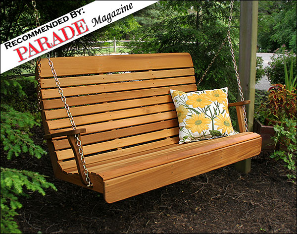Red Cedar Royal Highback Garden Swing Set - recommended by Parade magazine