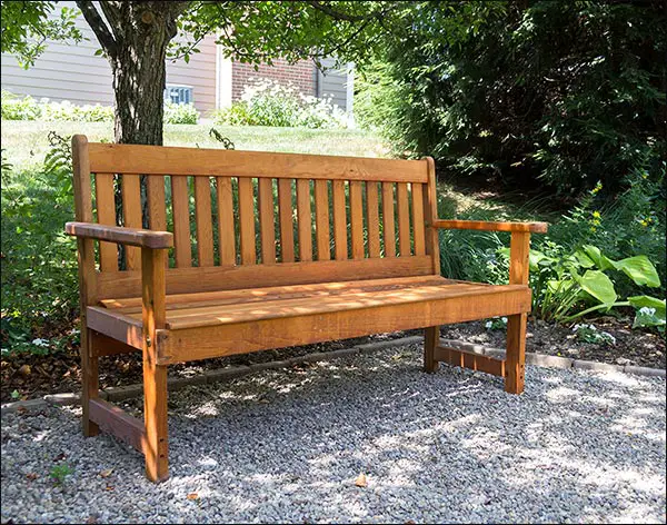 read cedar Old English Garden Bench