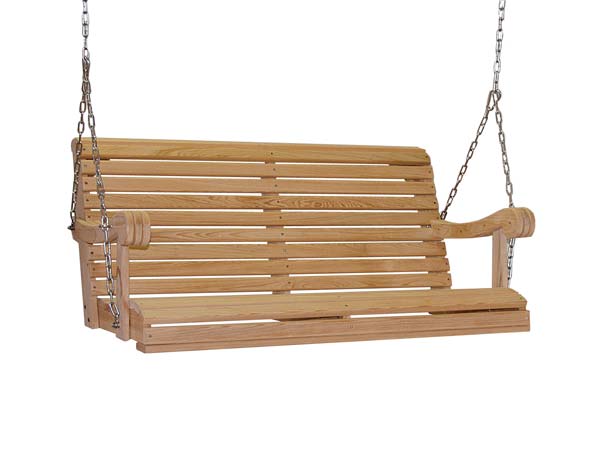Rollback Cypress Wood Yard Swing - 4 ft wood porch swing