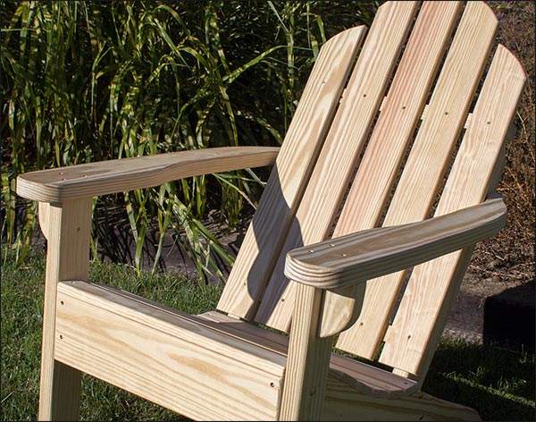 Kennebunkport Treated Pine Adirondack Chair - unstained