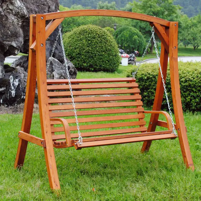 High Quality 3 Seater Wooden Swing Chair with Stand - Charles Bentley -wooden swing online