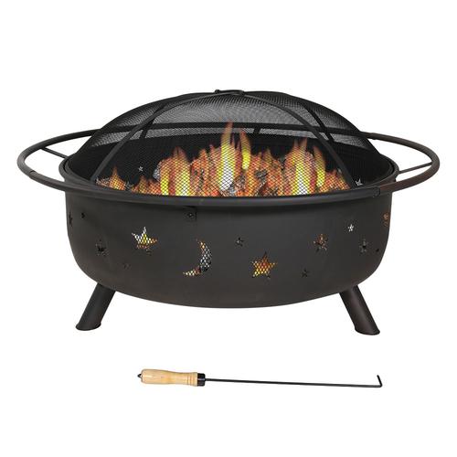 42 Inch Fire Pit with cosmic design