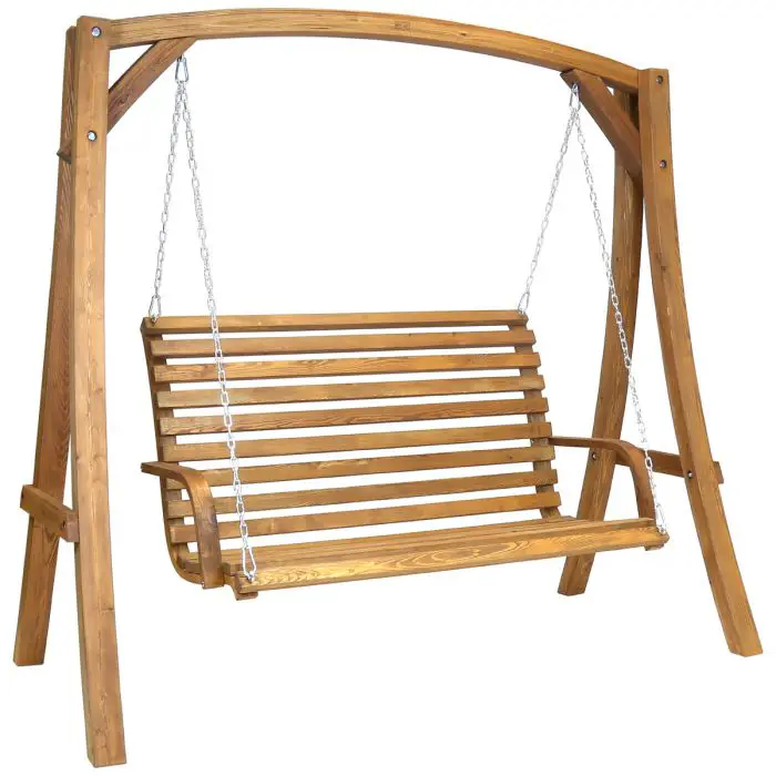 High Quality 3 Seater Wooden Swing Chair with Stand - wooden swing on frame