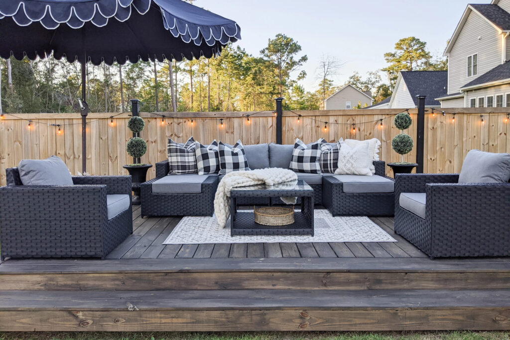 Cascade 9 Piece Outdoor Furniture Set with Sunbrella Cushions and Steel Frame 2