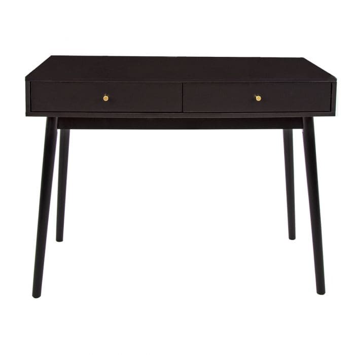 Charles Bentley Oslo Black Console Table with 2 Drawers