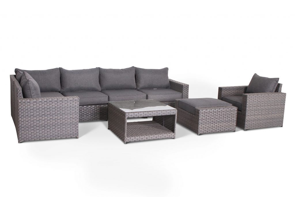 Cromwell 8 Piece Outdoor Patio Aluminum Sectional Sofa Set