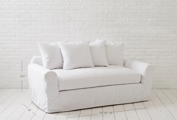 Shabby Chic Slipcovered Sofa