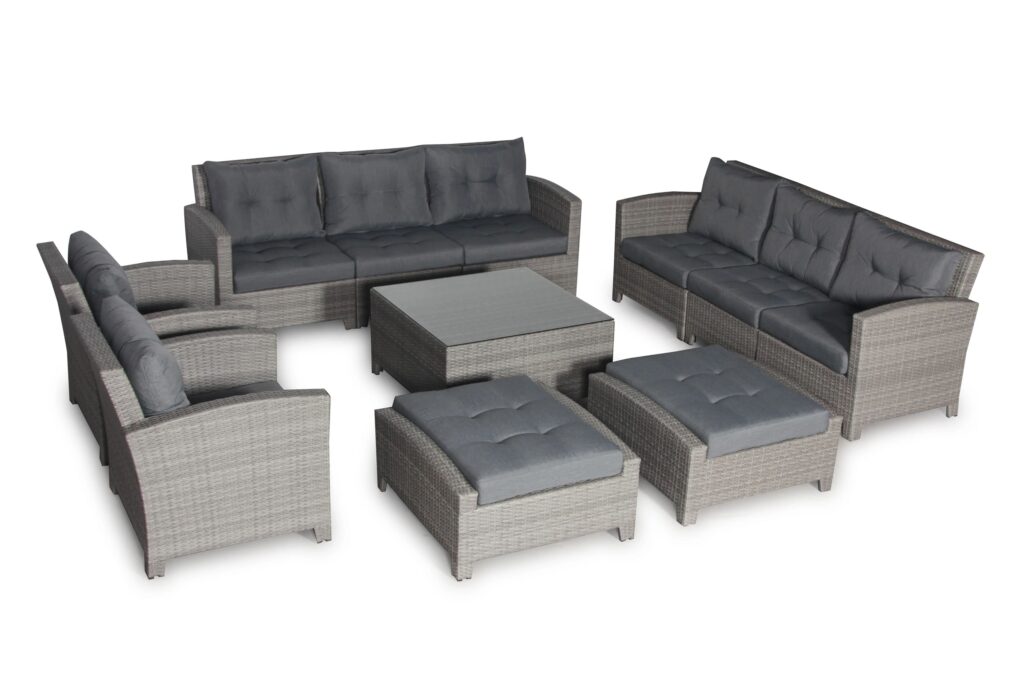 Stamford Grey 11 Piece Large Outdoor Modular Sofa Set