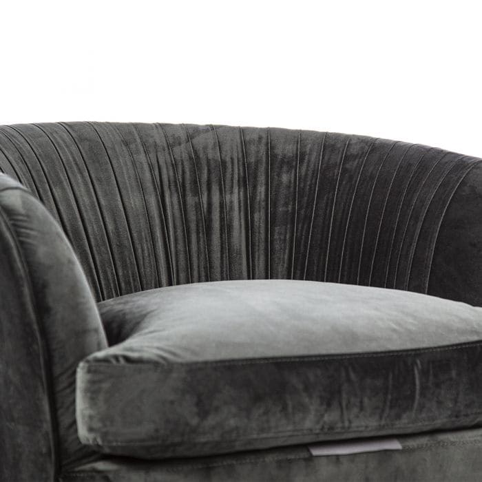 black velvet arm chair