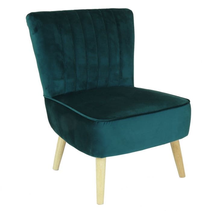 boudoir chairs - green velvet cocktail chair