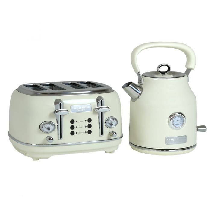 cream kettle and toaster set