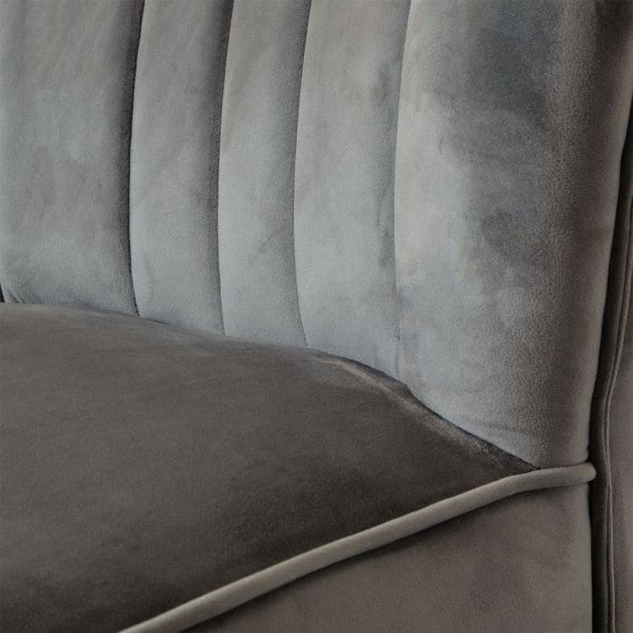 gray velvet wingback chair