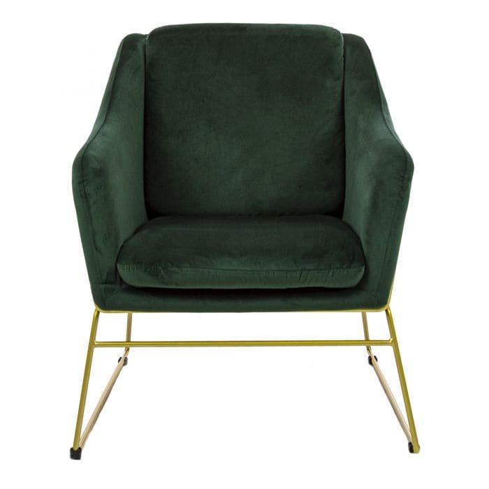 green arm chair