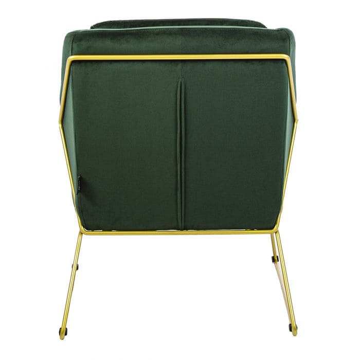 Charles Bentley Tilburg Forest Green Velvet Armchair - green velvet arm chair