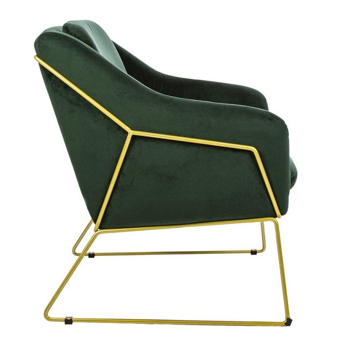 green velvet occasional chair
