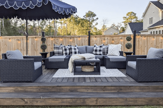 outdoor sofa set wicker