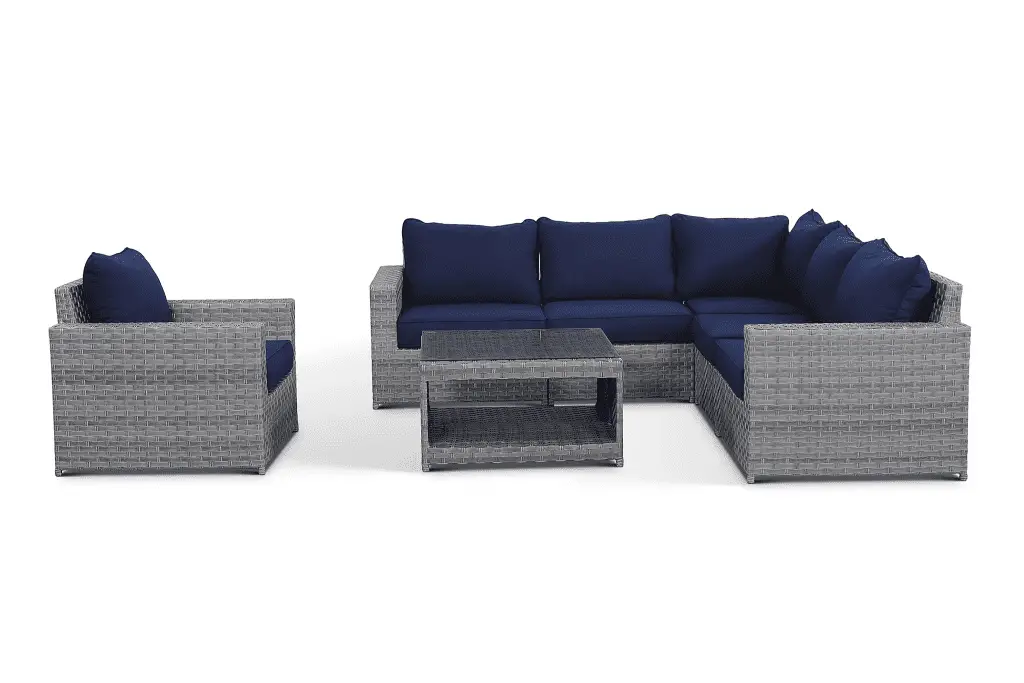 outdoor wicker sectional couch