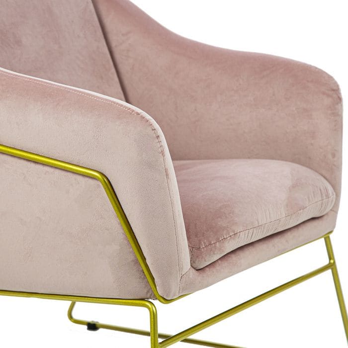 Charles Bentley Tilburg Powder Pink Accent Chair - pink occasional chair
