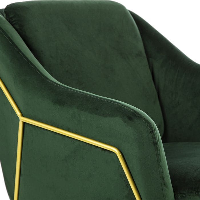 velvet green bedroom chair