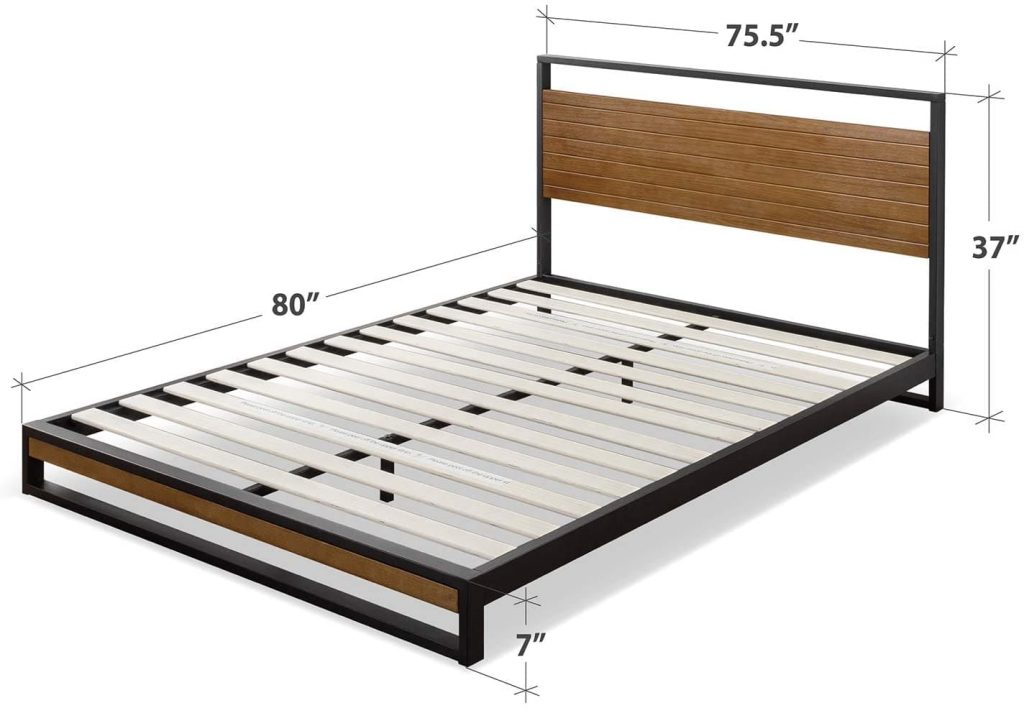 ZINUS Suzanne Metal and Wood Platform Bed Frame