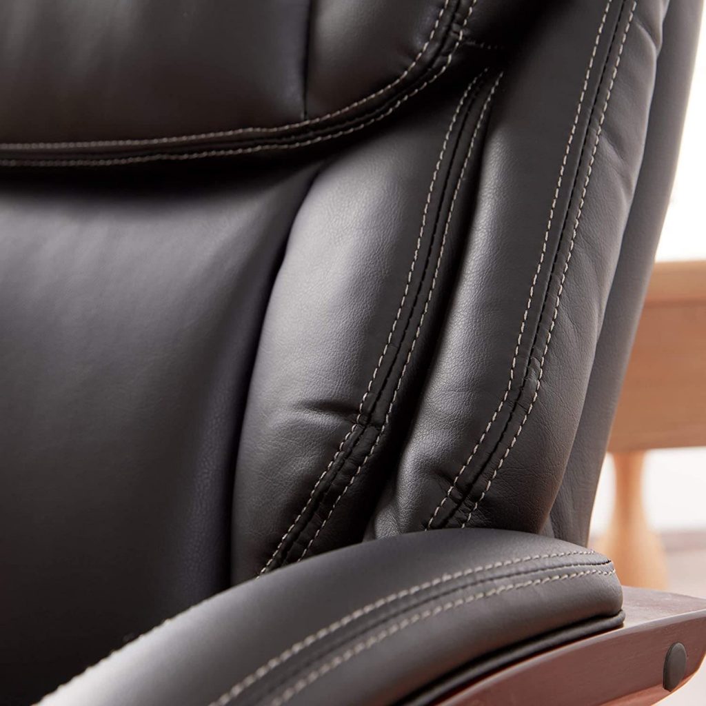 big & tall bonded leather executive chair - close up view