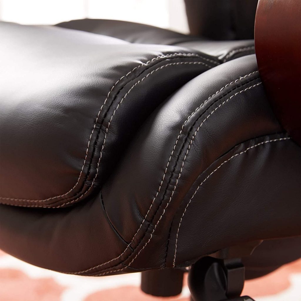 bonded leather office chairs - close up view